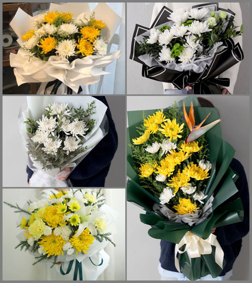 广东梅州市五华县华城镇葵富村白事花束代送